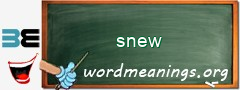 WordMeaning blackboard for snew